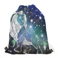Constellation Of Leo Print Drawstring Bag