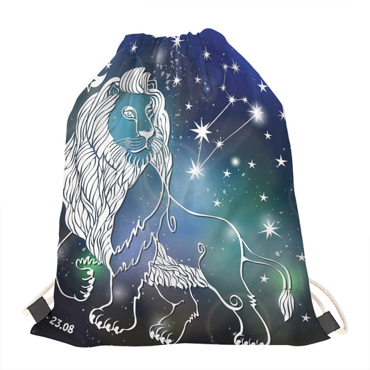 Constellation Of Leo Print Drawstring Bag