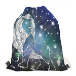 Constellation Of Leo Print Drawstring Bag