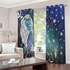 Constellation Of Leo Print Extra Wide Grommet Curtains