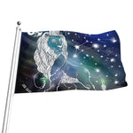 Constellation Of Leo Print Flag
