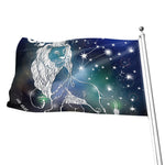 Constellation Of Leo Print Flag