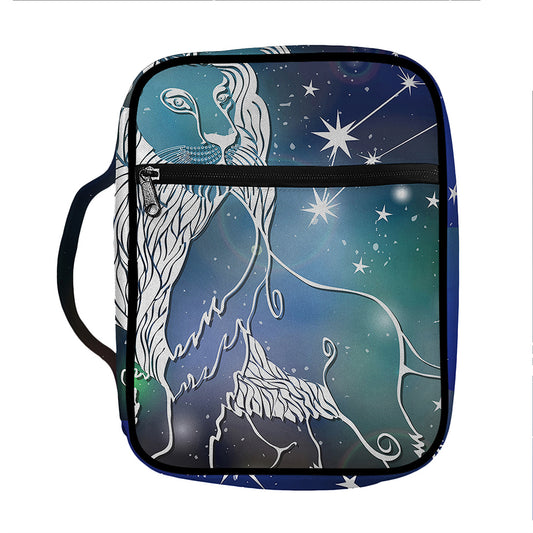 Constellation Of Leo Print Front Pocket Bible Bag