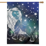 Constellation Of Leo Print House Flag