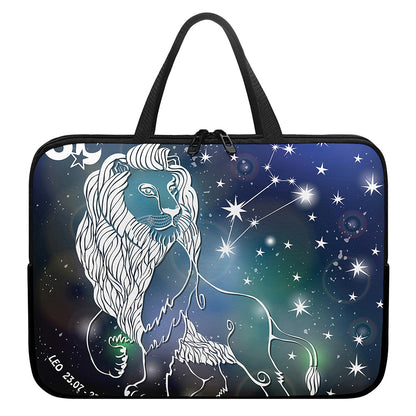 Constellation Of Leo Print Laptop Sleeve With Handle