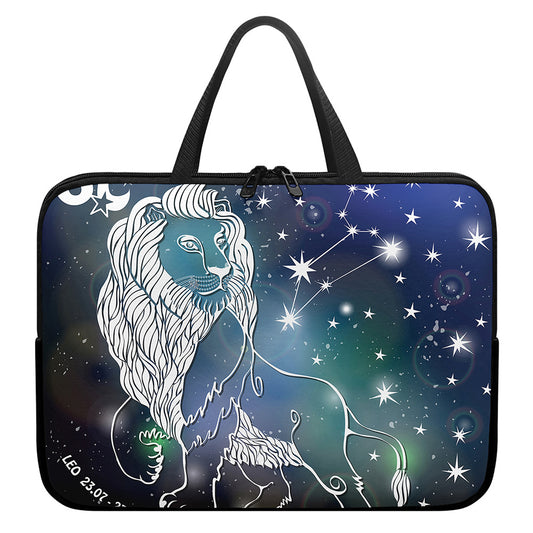 Constellation Of Leo Print Laptop Sleeve With Handle