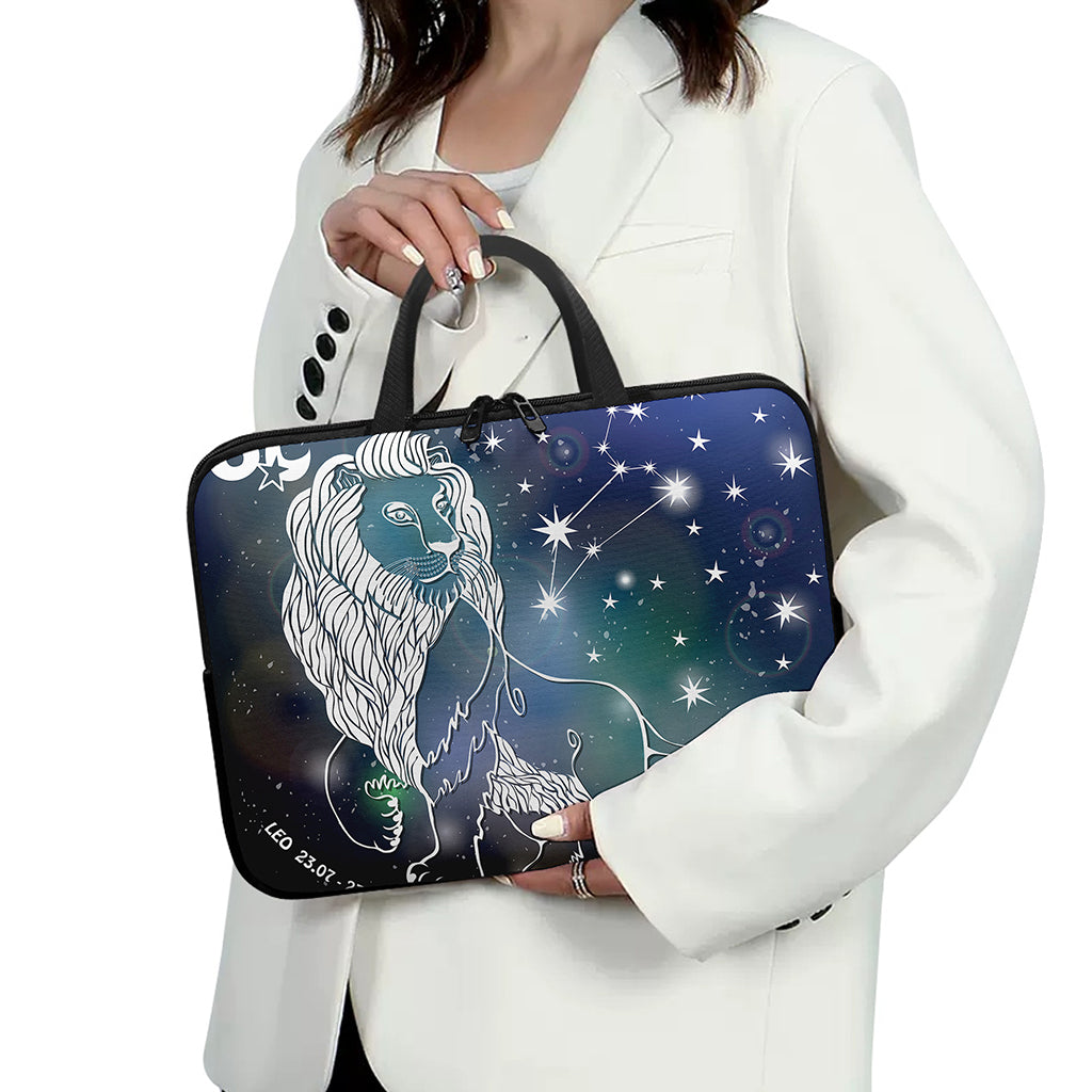 Constellation Of Leo Print Laptop Sleeve With Handle