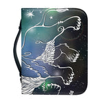 Constellation Of Leo Print Leather Bible Cover