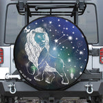 Constellation Of Leo Print Leather Spare Tire Cover