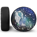 Constellation Of Leo Print Leather Spare Tire Cover