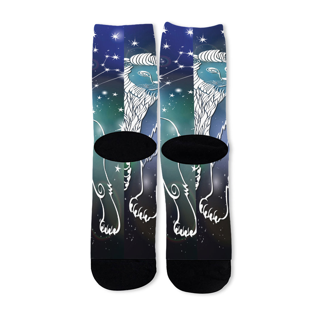 Constellation Of Leo Print Long Socks