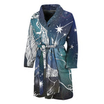 Constellation Of Leo Print Men's Bathrobe