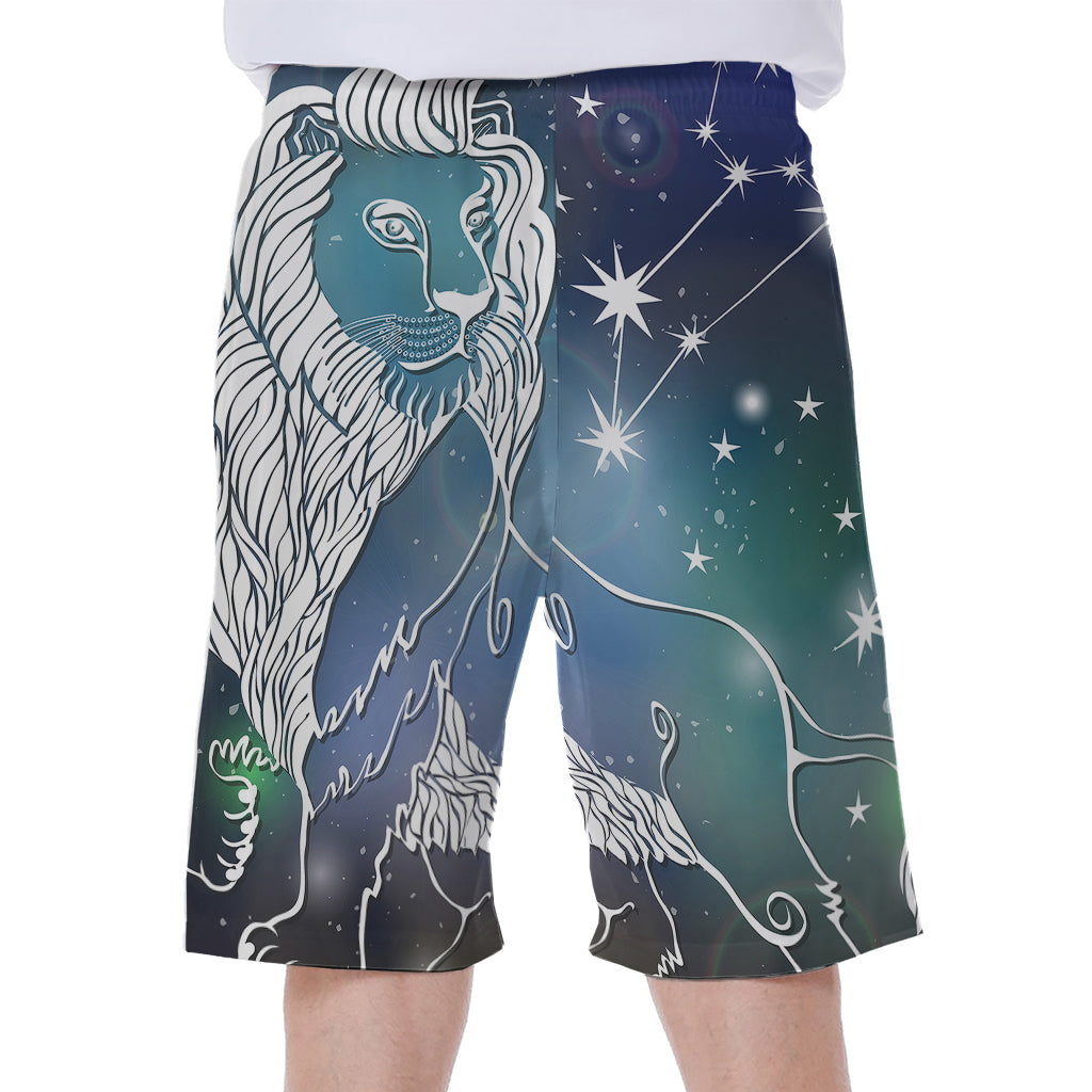 Constellation Of Leo Print Men's Beach Shorts