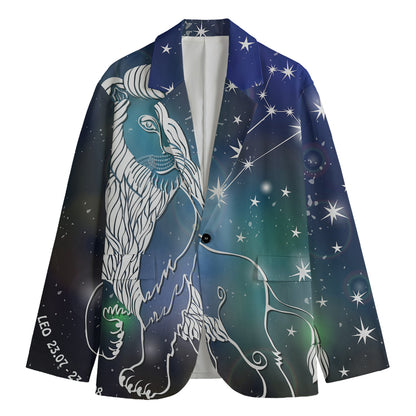 Constellation Of Leo Print Men's Blazer