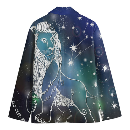 Constellation Of Leo Print Men's Blazer