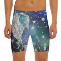 Constellation Of Leo Print Men's Long Boxer Briefs