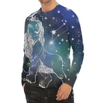 Constellation Of Leo Print Men's Long Sleeve Rash Guard