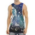 Constellation Of Leo Print Men's Muscle Tank Top