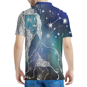 Constellation Of Leo Print Men's Polo Shirt