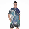 Constellation Of Leo Print Men's Romper