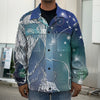 Constellation Of Leo Print Men's Shirt Jacket