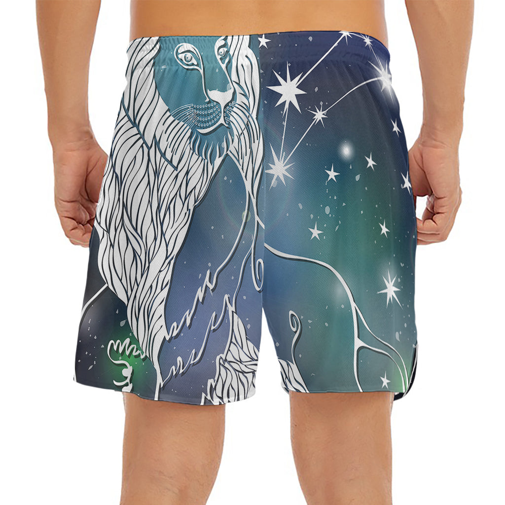 Constellation Of Leo Print Men's Split Running Shorts
