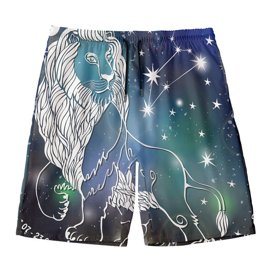 Constellation Of Leo Print Men's Swim Trunks