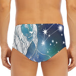 Constellation Of Leo Print Men's Triangle Swim Briefs