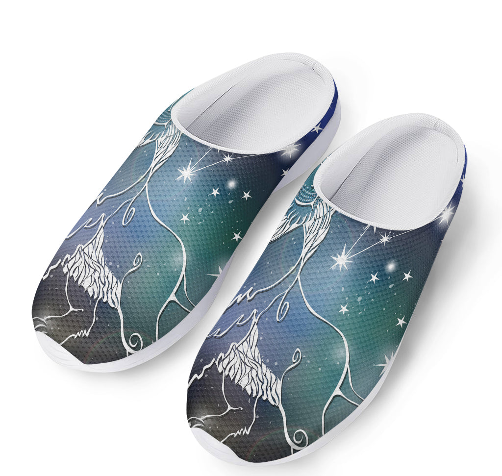 Constellation Of Leo Print Mesh Casual Shoes