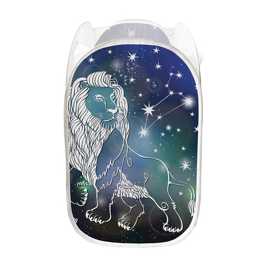 Constellation Of Leo Print Mesh Laundry Hamper