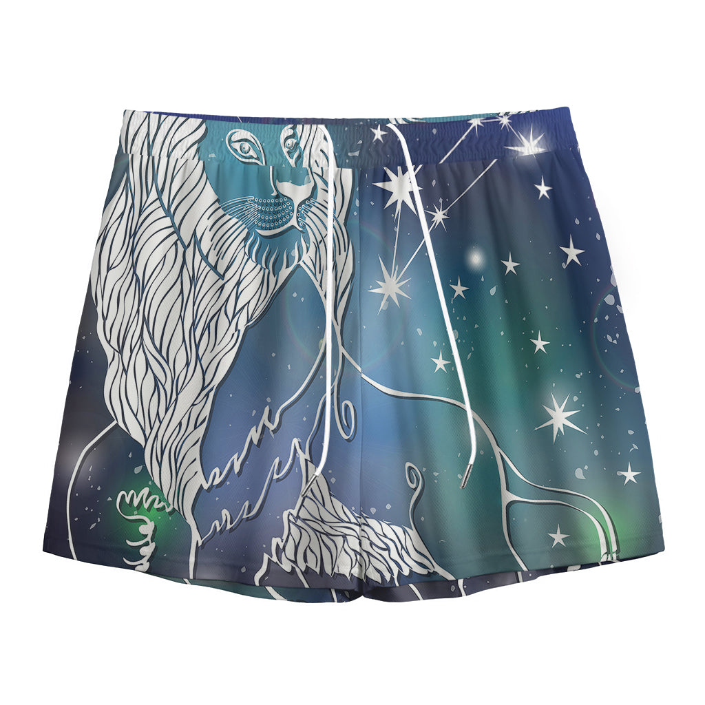 Constellation Of Leo Print Mesh Shorts