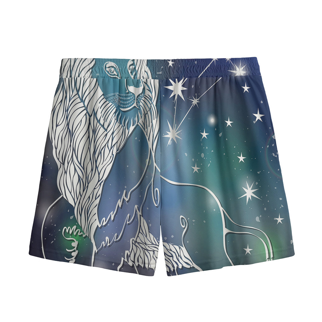 Constellation Of Leo Print Mesh Shorts