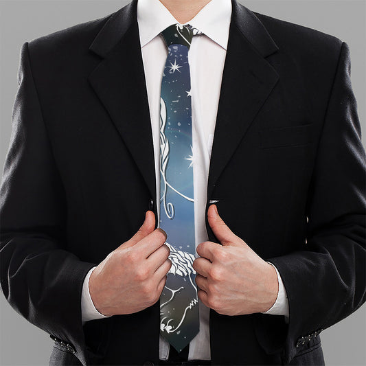 Constellation Of Leo Print Necktie