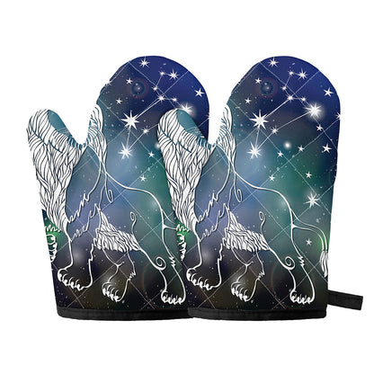 Constellation Of Leo Print Oven Mitts