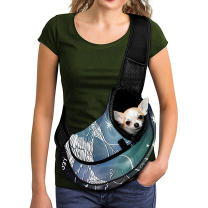 Constellation Of Leo Print Pet Sling Carrier