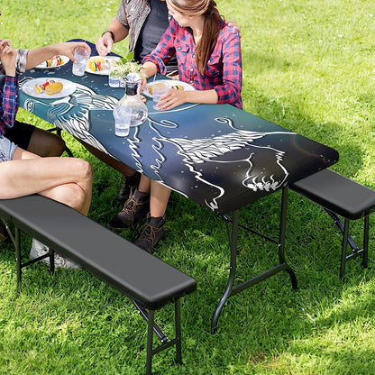 Constellation Of Leo Print Picnic Table Cover