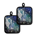 Constellation Of Leo Print Pot Holders