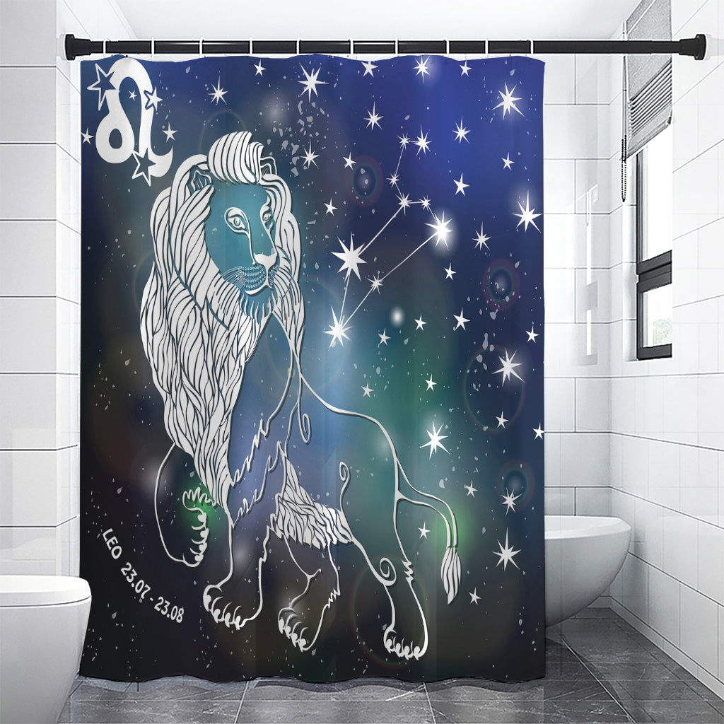 Constellation Of Leo Print Premium Shower Curtain