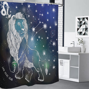 Constellation Of Leo Print Premium Shower Curtain