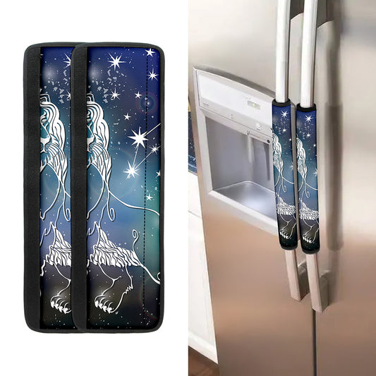 Constellation Of Leo Print Refrigerator Handle Covers