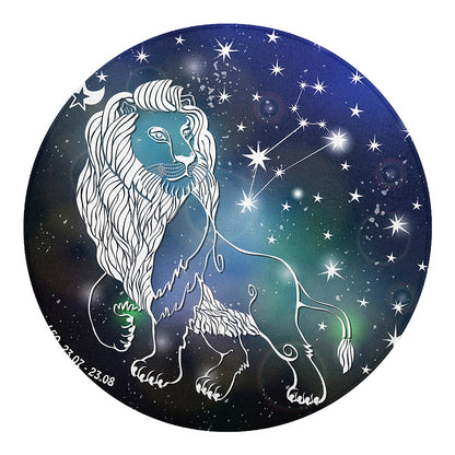 Constellation Of Leo Print Round Blanket