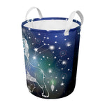 Constellation Of Leo Print Round Laundry Basket