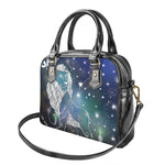 Constellation Of Leo Print Shoulder Handbag