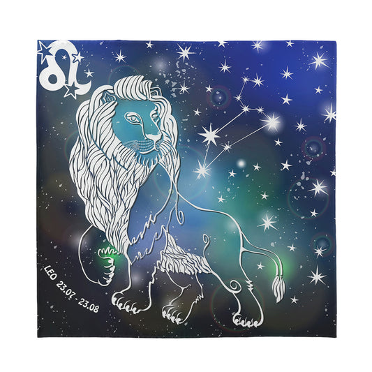 Constellation Of Leo Print Silk Bandana