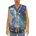 Constellation Of Leo Print Sleeveless Baseball Jersey