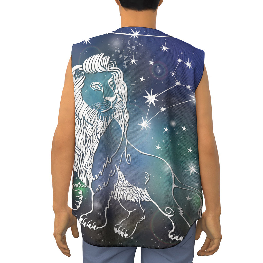 Constellation Of Leo Print Sleeveless Baseball Jersey
