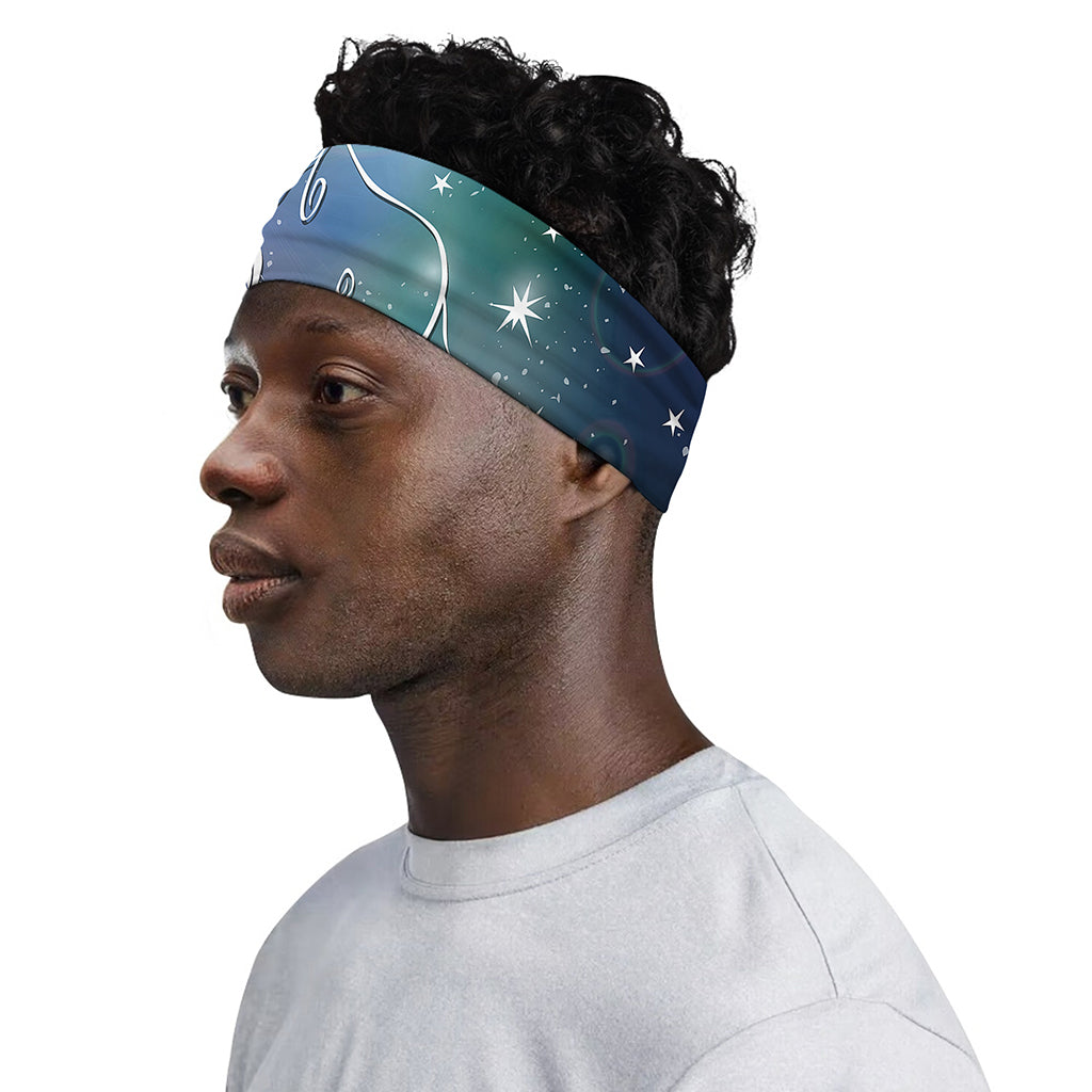 Constellation Of Leo Print Sports Headband