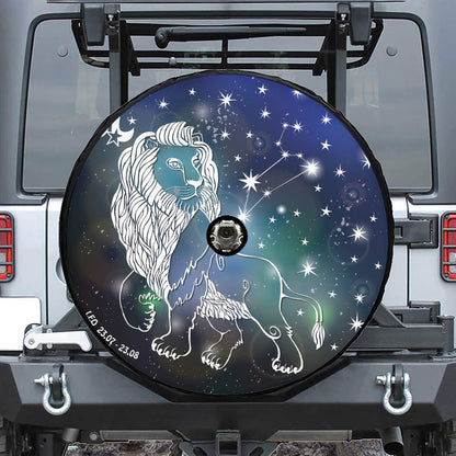 Constellation Of Leo Print Tire Cover With Camera Hole