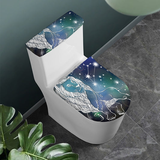Constellation Of Leo Print Toilet Lid And Tank Cover Set