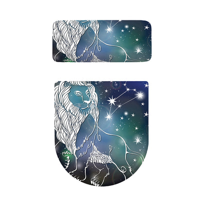 Constellation Of Leo Print Toilet Lid And Tank Cover Set